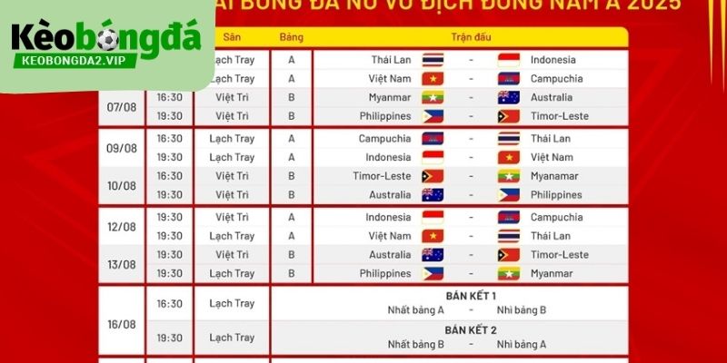lịch thi đấu 10 Lịch thi đấu bóng đá giúp người hâm mộ nhận định trước trận dễ dàng hơn